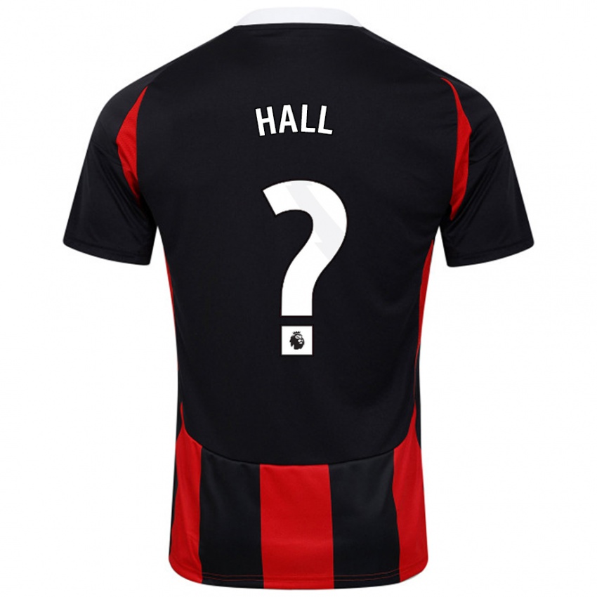 Bambino Maglia Marcel Hall #0 Nero Rosso Kit Gara Away 2024/25 Maglietta