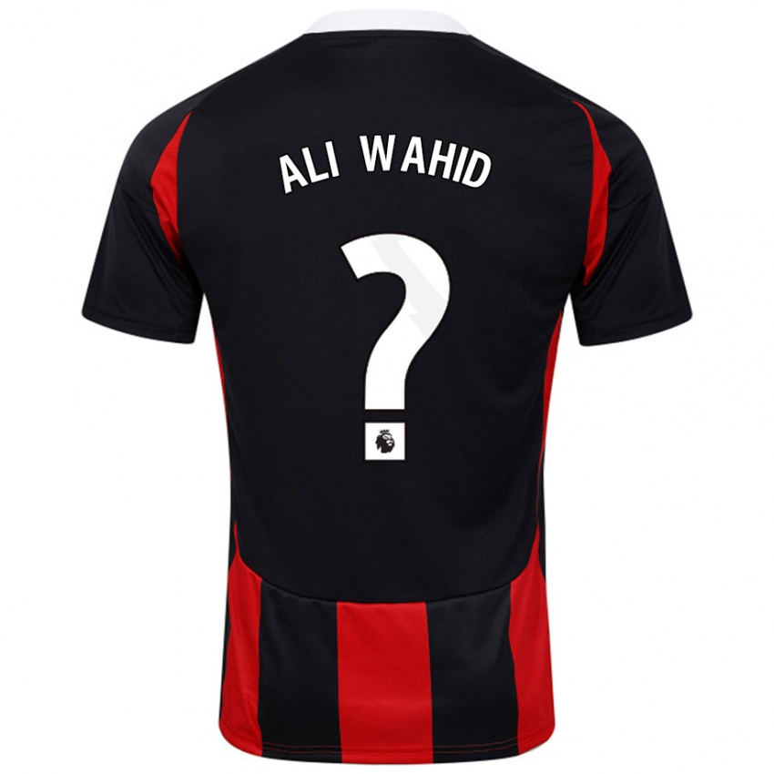 Bambino Maglia Farhaan Ali Wahid #0 Nero Rosso Kit Gara Away 2024/25 Maglietta