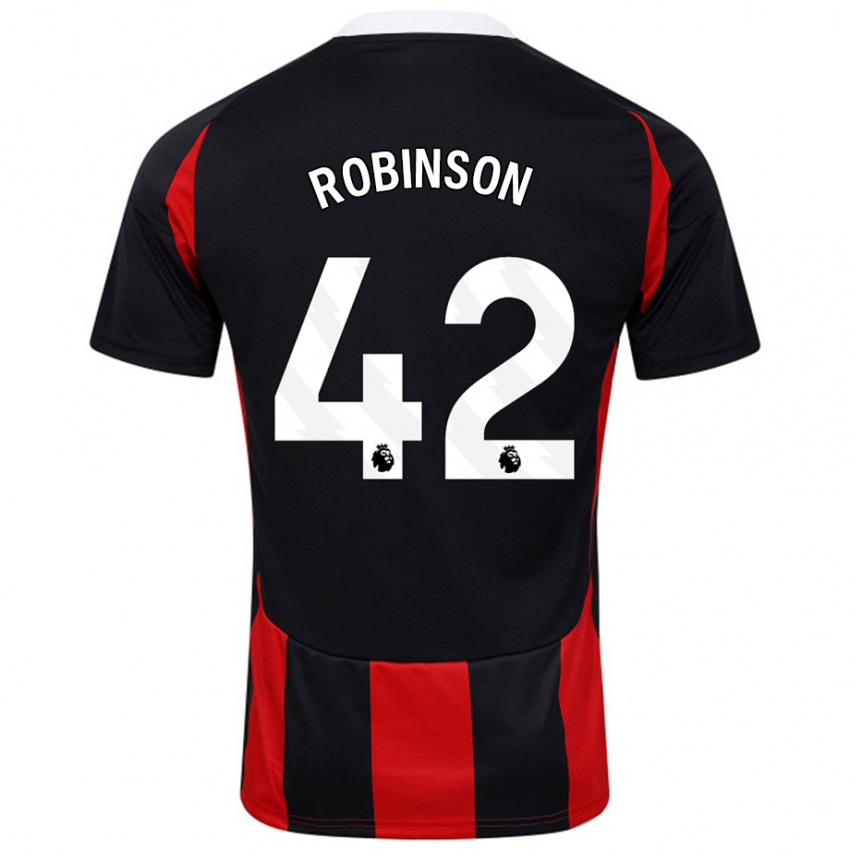 Bambino Maglia Charlie Robinson #42 Nero Rosso Kit Gara Away 2024/25 Maglietta