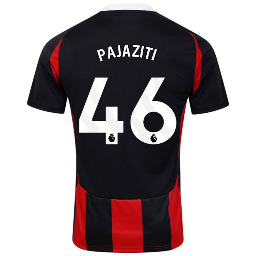 Bambino Maglia Adrion Pajaziti #46 Nero Rosso Kit Gara Away 2024/25 Maglietta