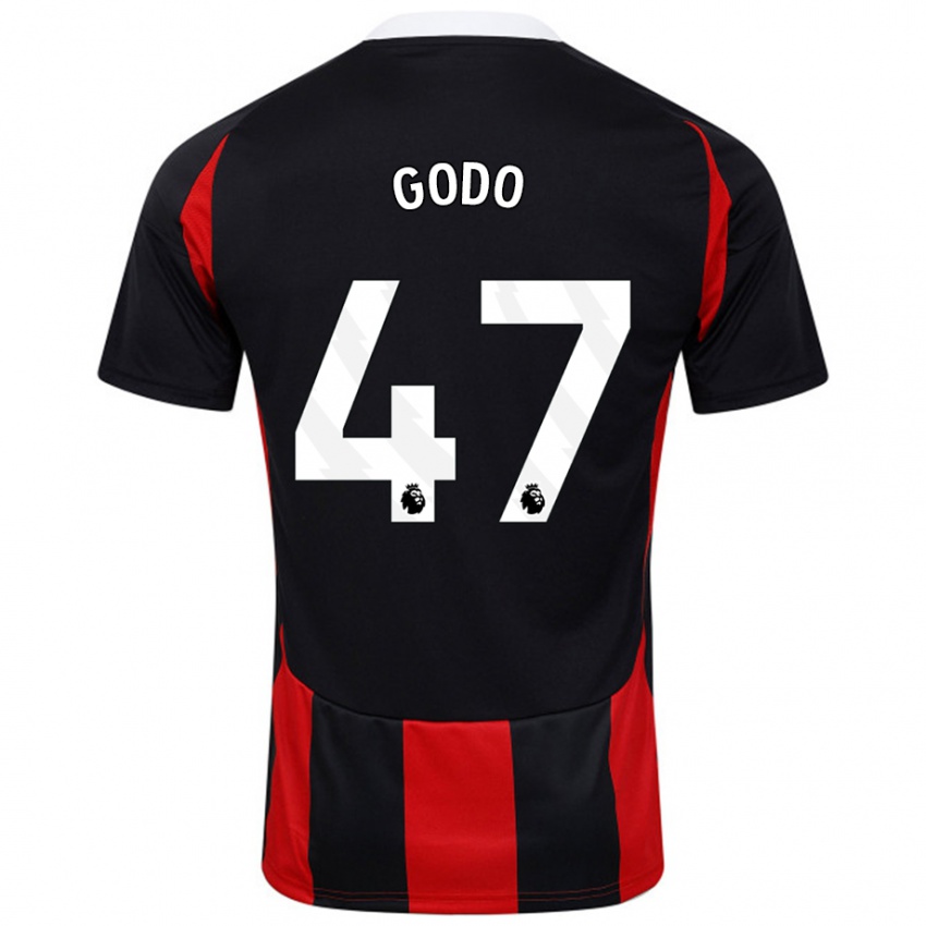 Bambino Maglia Martial Godo #47 Nero Rosso Kit Gara Away 2024/25 Maglietta