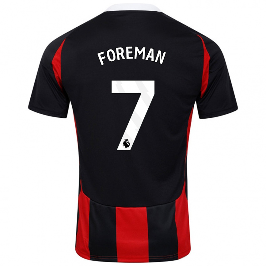 Bambino Maglia Tia Foreman #7 Nero Rosso Kit Gara Away 2024/25 Maglietta