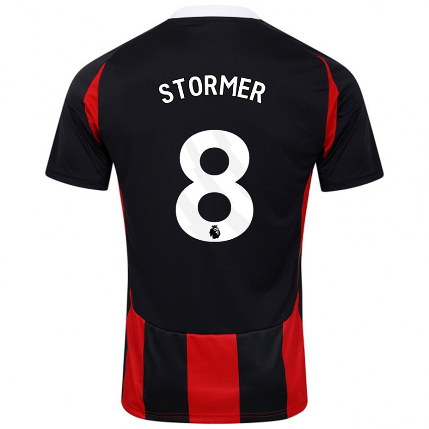 Bambino Maglia Becky Stormer #8 Nero Rosso Kit Gara Away 2024/25 Maglietta