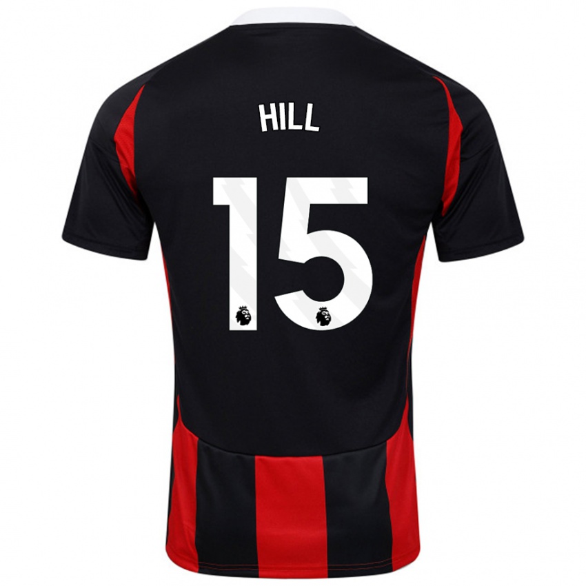 Bambino Maglia Anisha Hill #15 Nero Rosso Kit Gara Away 2024/25 Maglietta