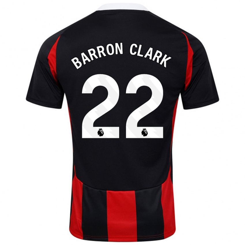 Bambino Maglia Betty Barron-Clark #22 Nero Rosso Kit Gara Away 2024/25 Maglietta