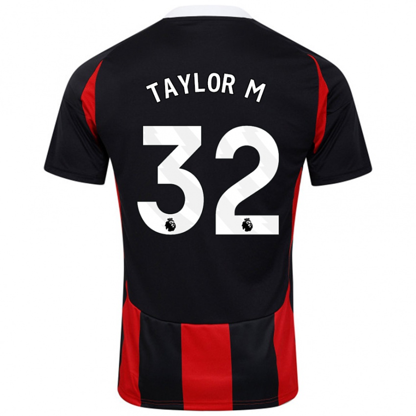 Bambino Maglia Belle Taylor-M #32 Nero Rosso Kit Gara Away 2024/25 Maglietta