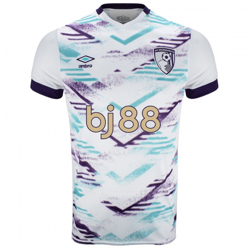 Bambino Maglia Callan Mckenna #46 Bianco Verde Viola Kit Gara Away 2024/25 Maglietta