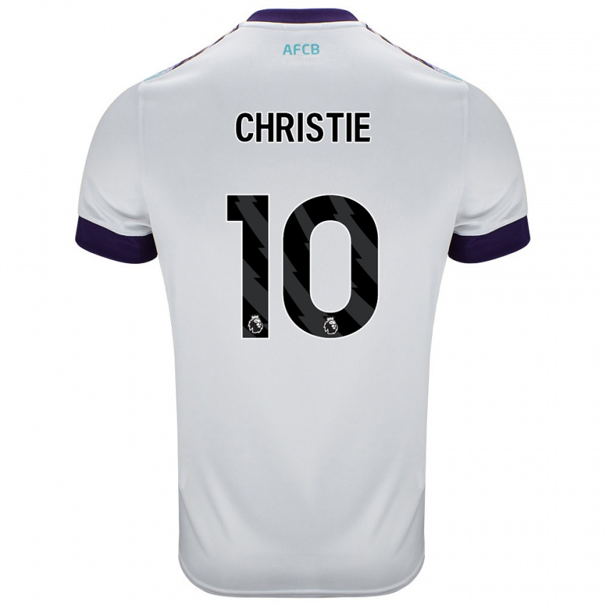 Bambino Maglia Ryan Christie #10 Bianco Verde Viola Kit Gara Away 2024/25 Maglietta