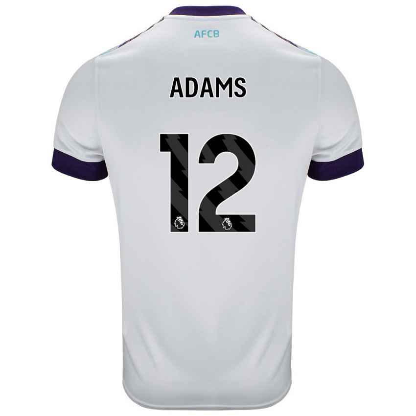 Bambino Maglia Tyler Adams #12 Bianco Verde Viola Kit Gara Away 2024/25 Maglietta