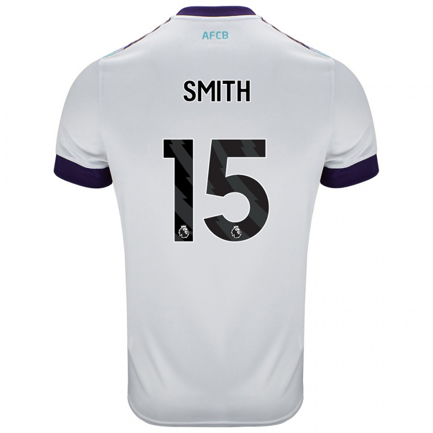 Bambino Maglia Adam Smith #15 Bianco Verde Viola Kit Gara Away 2024/25 Maglietta