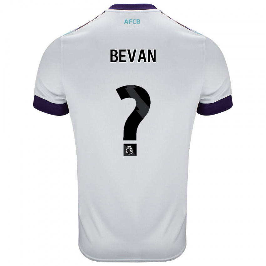 Bambino Maglia Owen Bevan #0 Bianco Verde Viola Kit Gara Away 2024/25 Maglietta