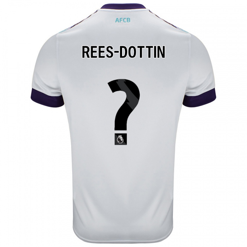 Bambino Maglia Remy Rees-Dottin #0 Bianco Verde Viola Kit Gara Away 2024/25 Maglietta