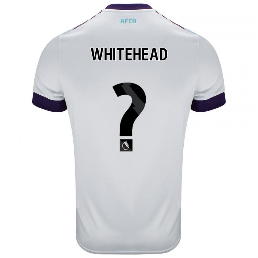 Bambino Maglia Tommy Whitehead #0 Bianco Verde Viola Kit Gara Away 2024/25 Maglietta