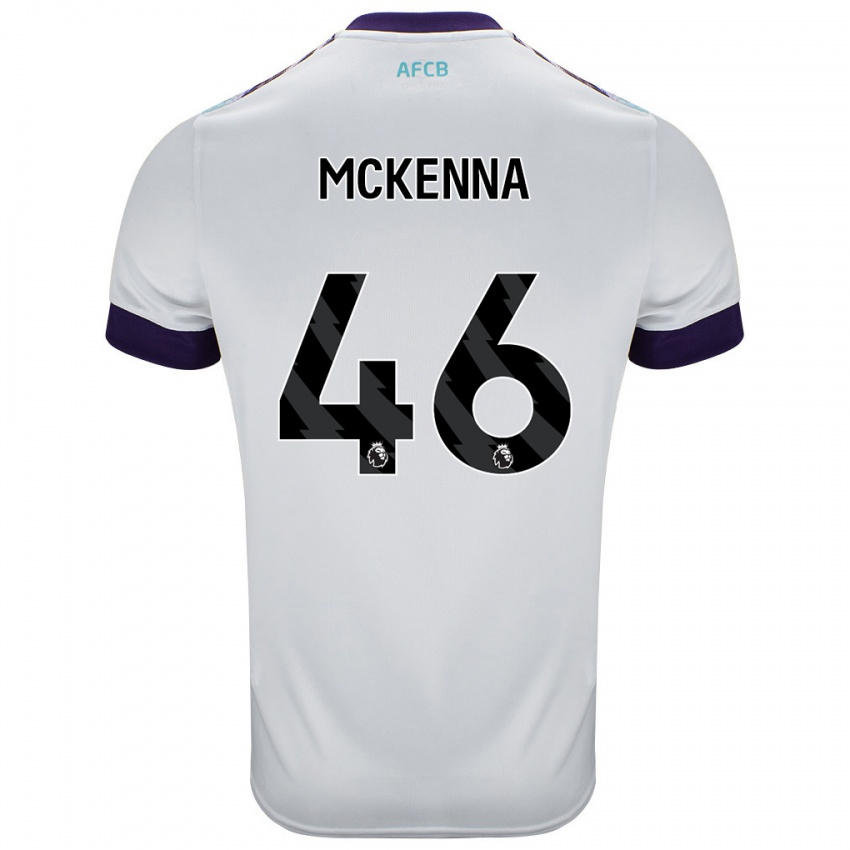 Bambino Maglia Callan Mckenna #46 Bianco Verde Viola Kit Gara Away 2024/25 Maglietta