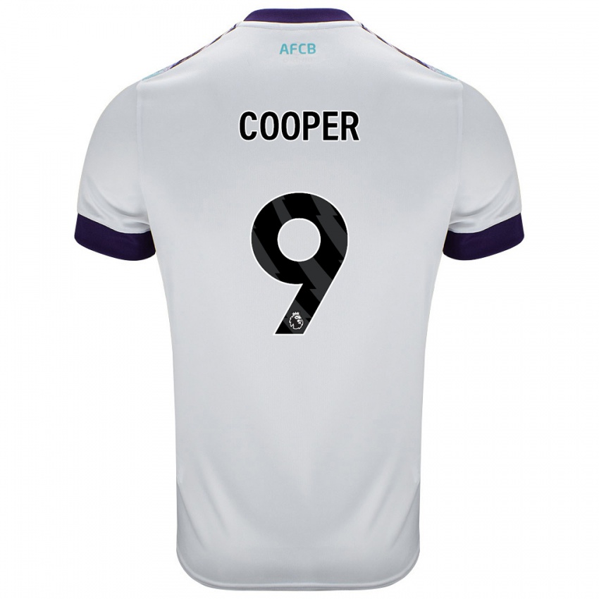 Bambino Maglia Lucy Cooper #9 Bianco Verde Viola Kit Gara Away 2024/25 Maglietta