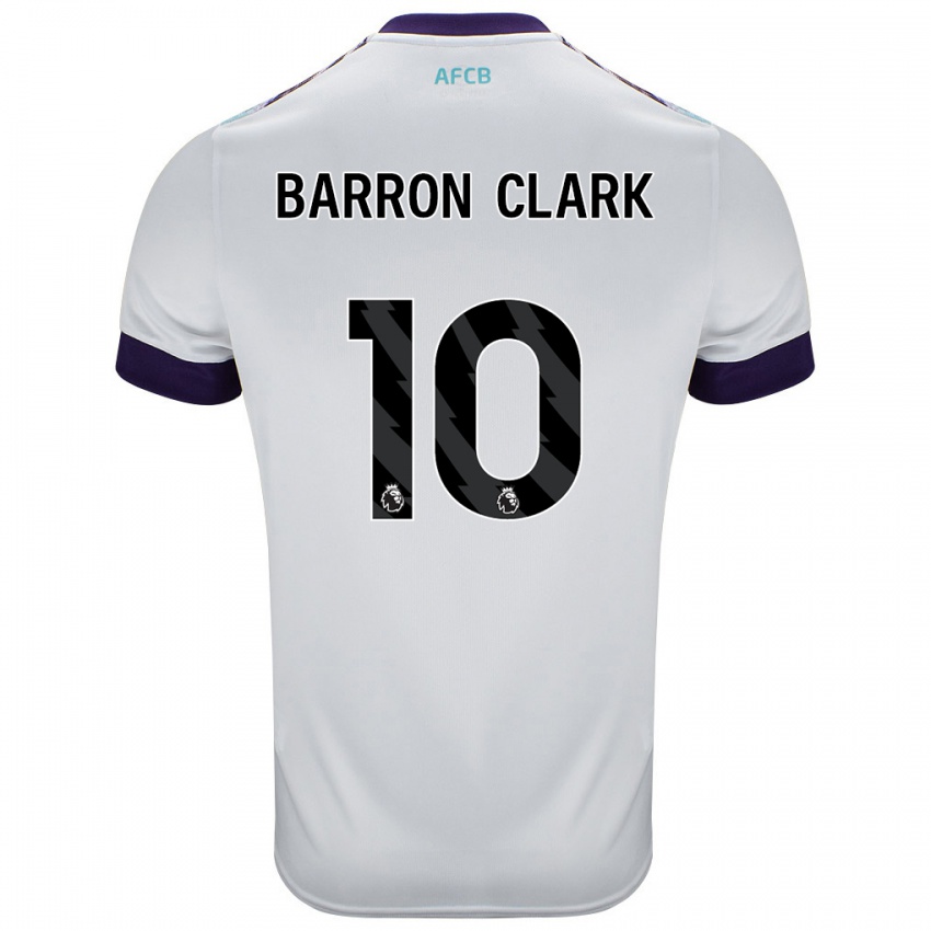 Bambino Maglia Molly Barron-Clark #10 Bianco Verde Viola Kit Gara Away 2024/25 Maglietta