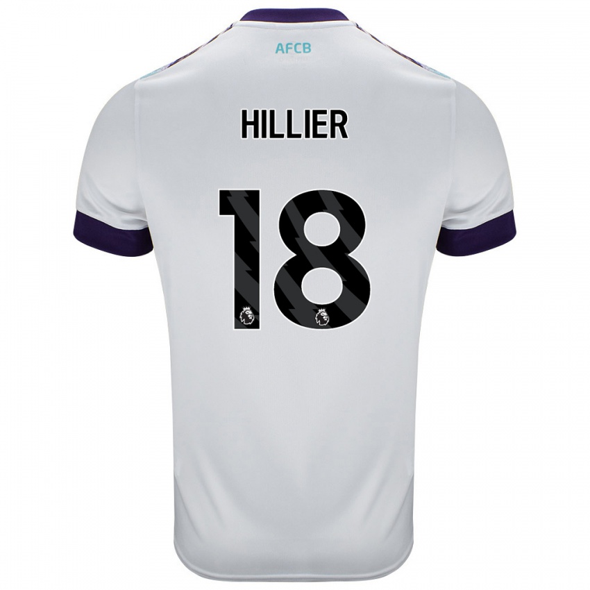 Bambino Maglia Gemma Hillier #18 Bianco Verde Viola Kit Gara Away 2024/25 Maglietta