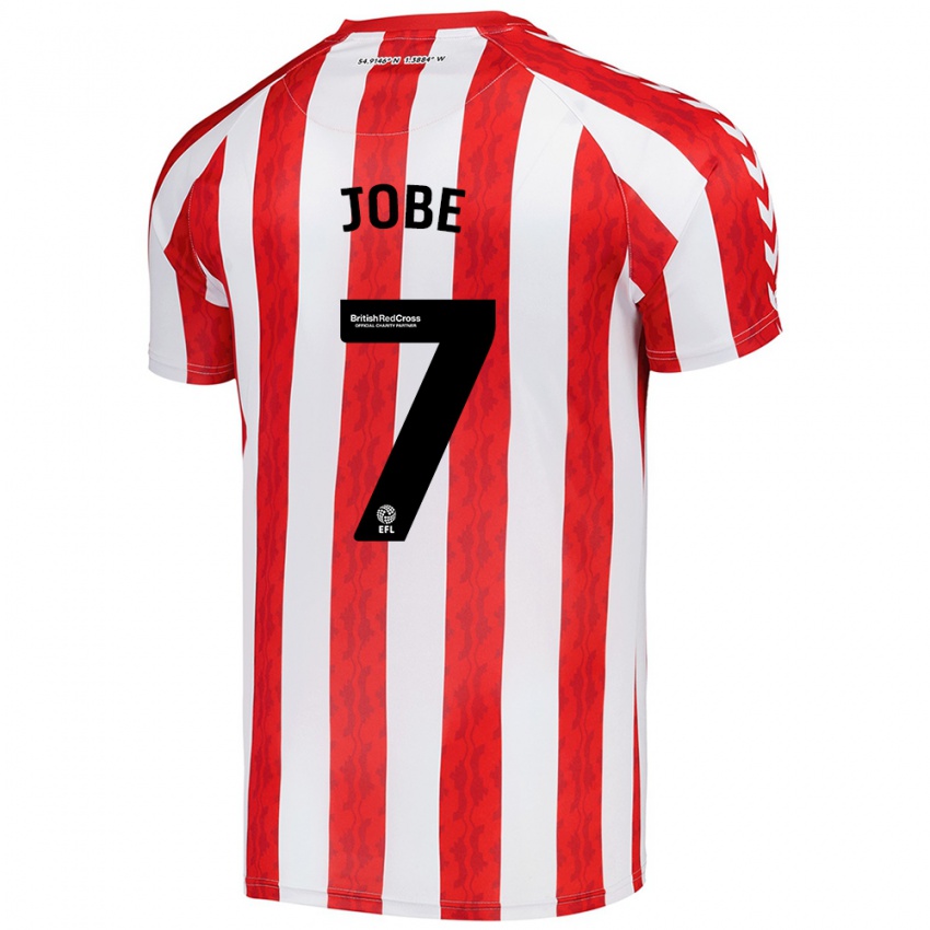 Uomo Maglia Jobe Bellingham #7 Rosso Bianco Kit Gara Home 2024/25 Maglietta