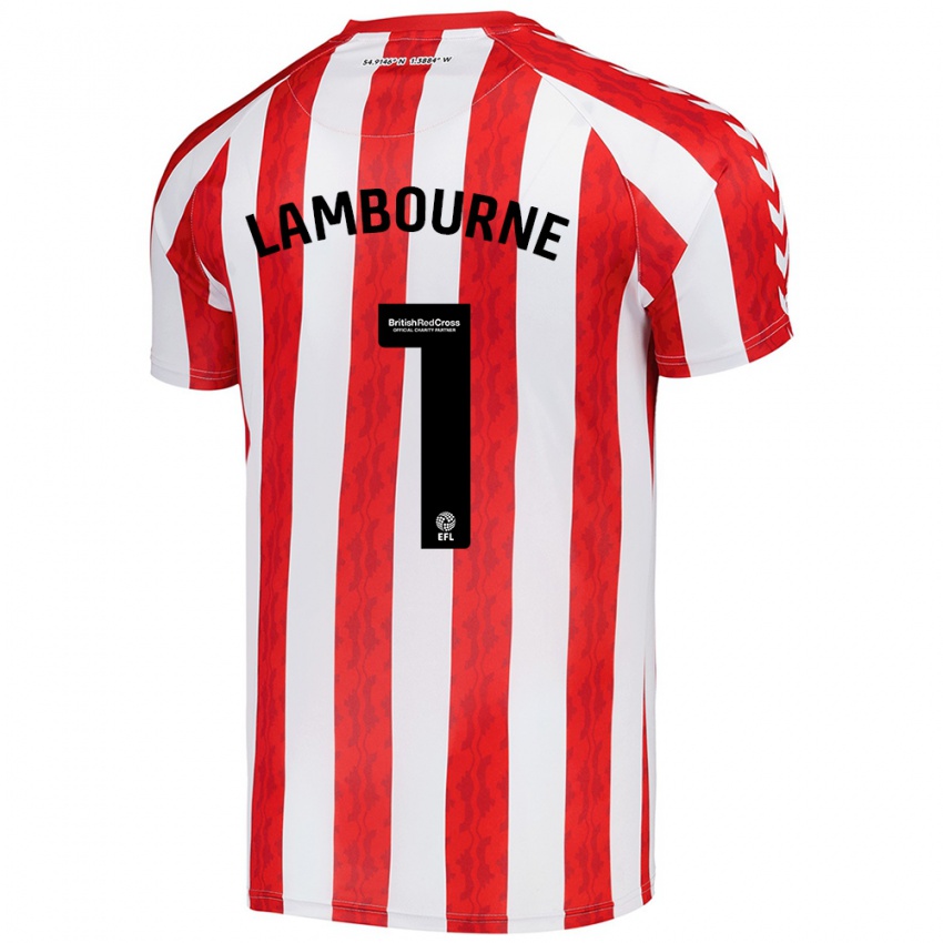 Uomo Maglia Demi Lambourne #1 Rosso Bianco Kit Gara Home 2024/25 Maglietta