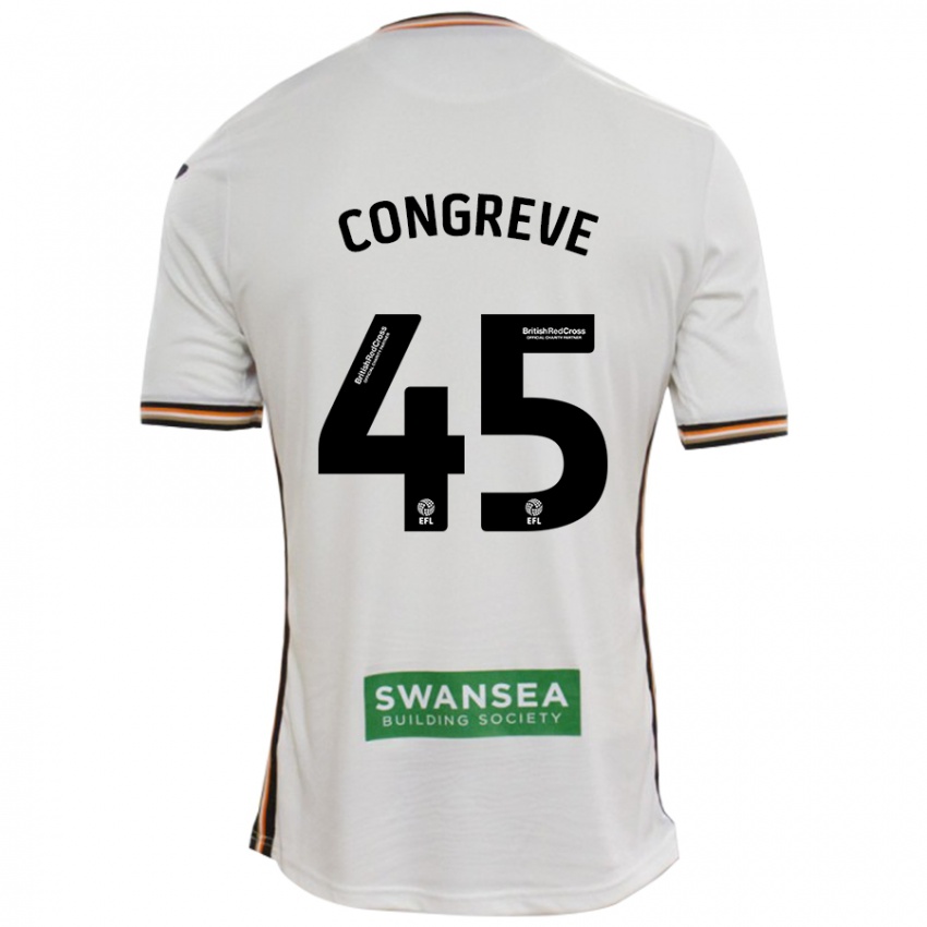 Uomo Maglia Cameron Congreve #45 Bianco Kit Gara Home 2024/25 Maglietta