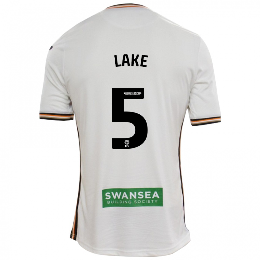 Uomo Maglia Ellie Lake #5 Bianco Kit Gara Home 2024/25 Maglietta