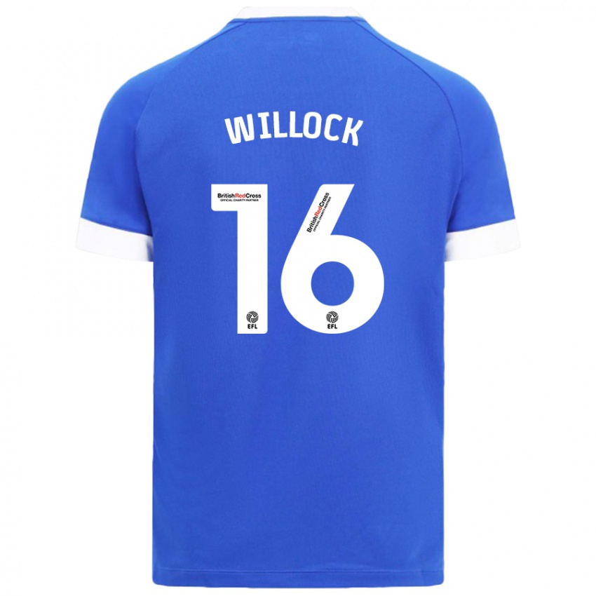 Uomo Maglia Chris Willock #16 Azzurro Kit Gara Home 2024/25 Maglietta