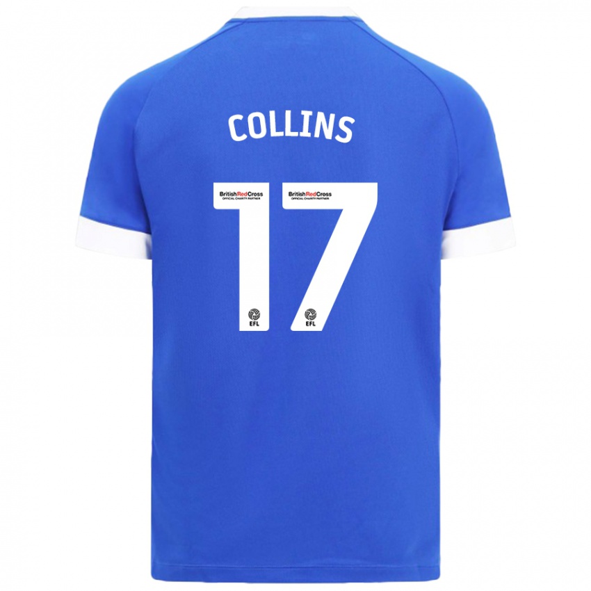 Uomo Maglia Jamilu Collins #17 Azzurro Kit Gara Home 2024/25 Maglietta