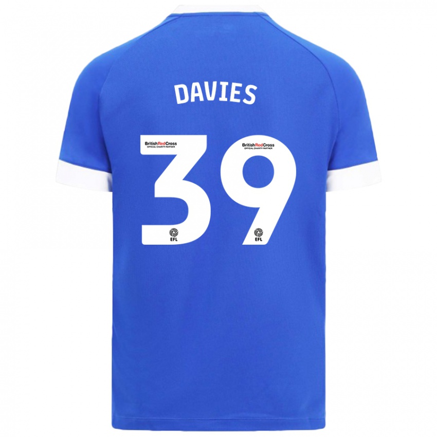 Uomo Maglia Isaak Davies #39 Azzurro Kit Gara Home 2024/25 Maglietta