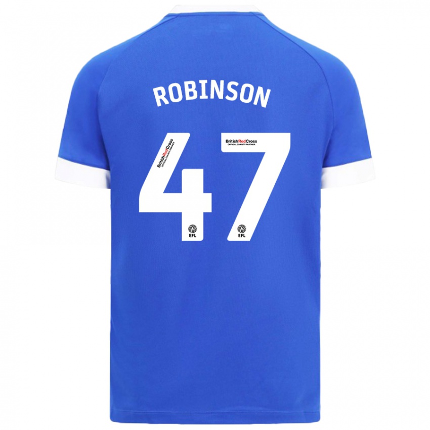 Uomo Maglia Callum Robinson #47 Azzurro Kit Gara Home 2024/25 Maglietta