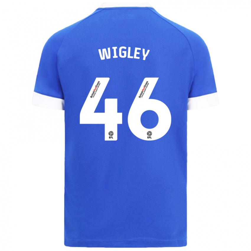 Uomo Maglia Morgan Wigley #46 Azzurro Kit Gara Home 2024/25 Maglietta