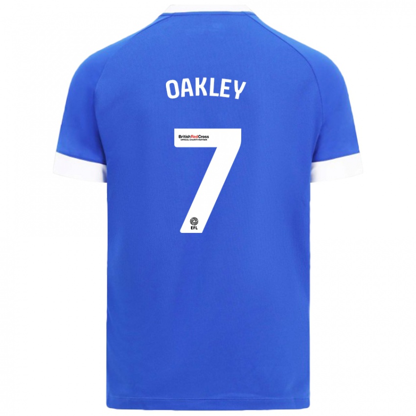 Uomo Maglia Rhianne Oakley #7 Azzurro Kit Gara Home 2024/25 Maglietta