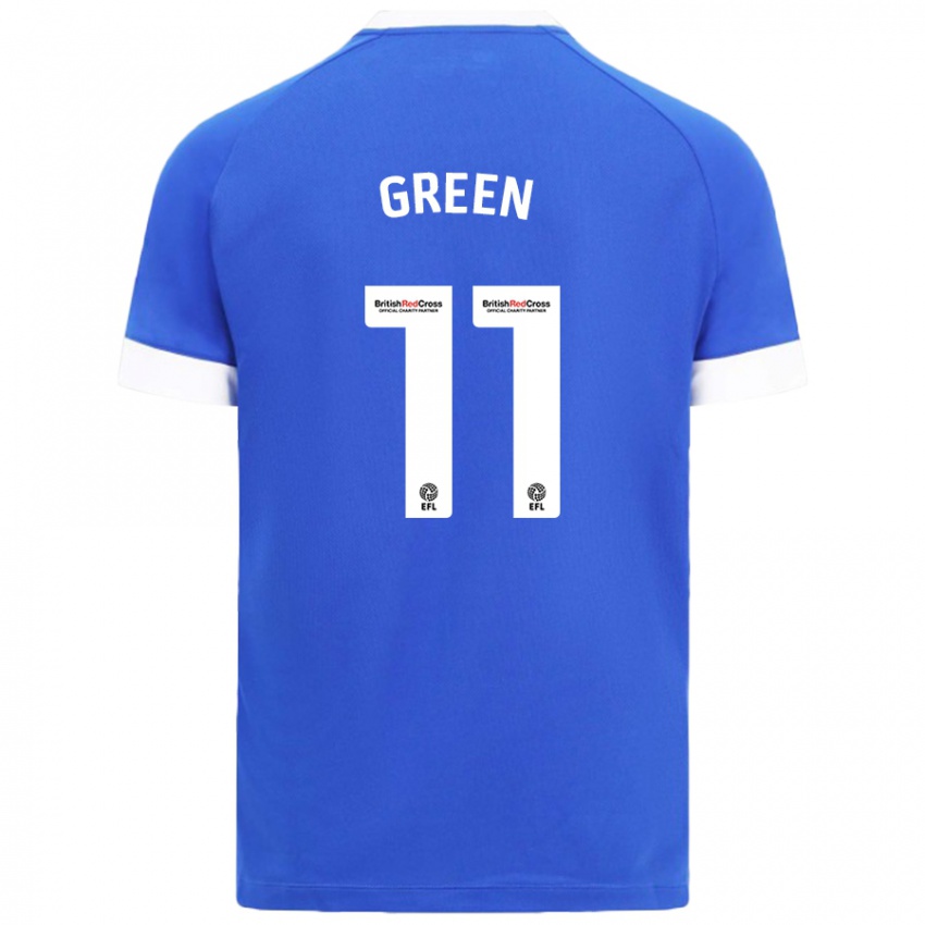 Uomo Maglia Danielle Green #11 Azzurro Kit Gara Home 2024/25 Maglietta