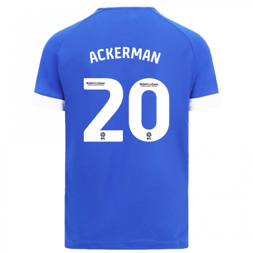 Uomo Maglia Mali Ackerman #20 Azzurro Kit Gara Home 2024/25 Maglietta