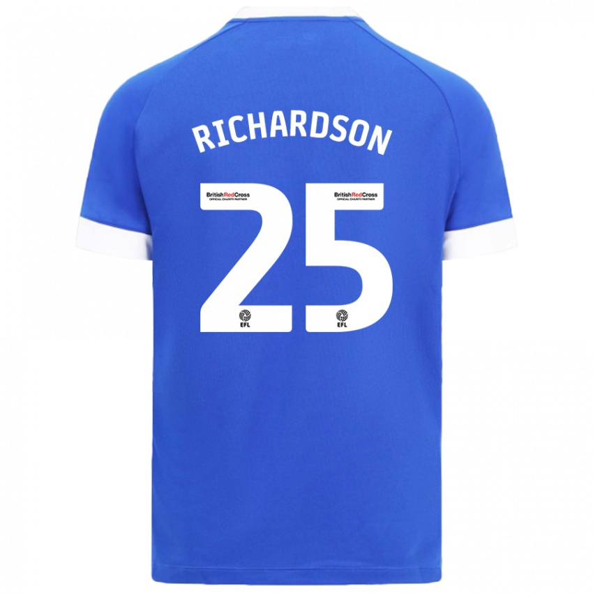 Uomo Maglia Tija Richardson #25 Azzurro Kit Gara Home 2024/25 Maglietta