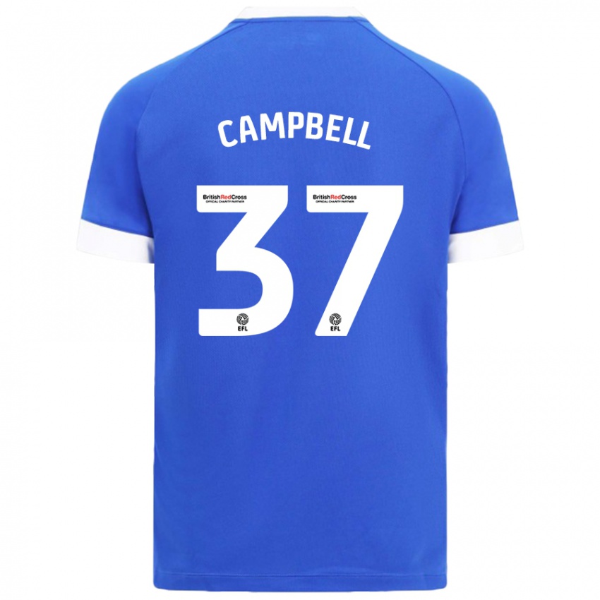 Uomo Maglia Vontae Daley-Campbell #37 Azzurro Kit Gara Home 2024/25 Maglietta