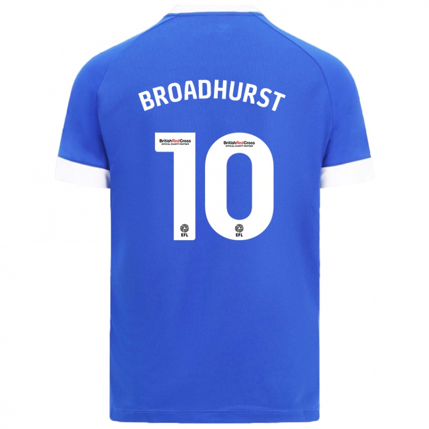 Uomo Maglia Danielle Broadhurst #10 Azzurro Kit Gara Home 2024/25 Maglietta