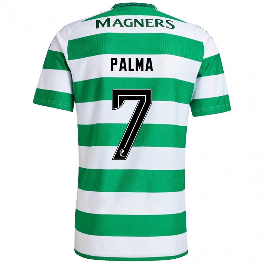 Uomo Maglia Luis Palma #7 Verde Bianco Kit Gara Home 2024/25 Maglietta