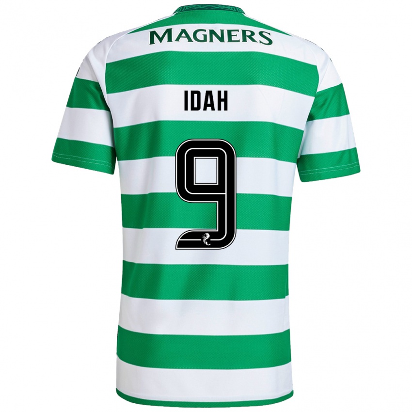 Uomo Maglia Adam Idah #9 Verde Bianco Kit Gara Home 2024/25 Maglietta