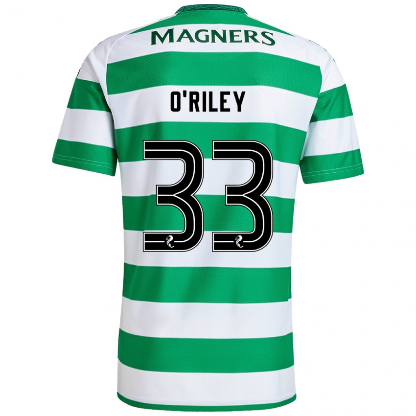 Uomo Maglia Matt O'riley #33 Verde Bianco Kit Gara Home 2024/25 Maglietta