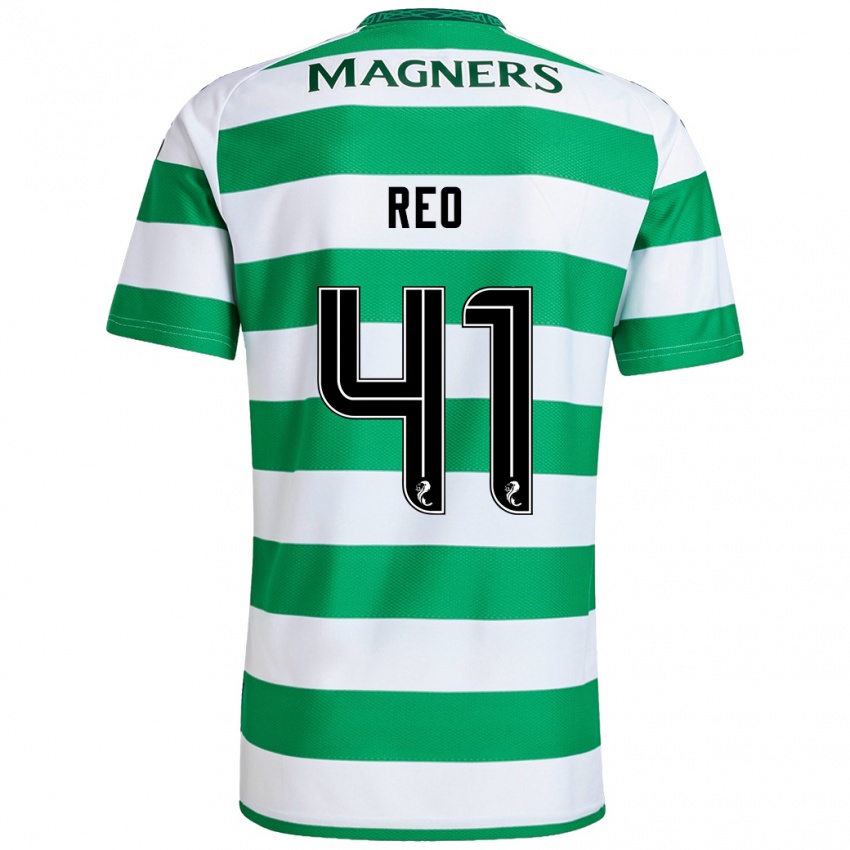 Uomo Maglia Reo Hatate #41 Verde Bianco Kit Gara Home 2024/25 Maglietta