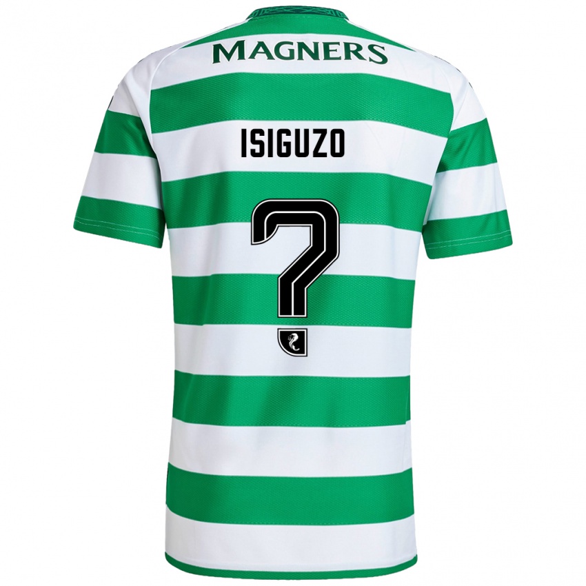 Uomo Maglia Samuel Isiguzo #0 Verde Bianco Kit Gara Home 2024/25 Maglietta