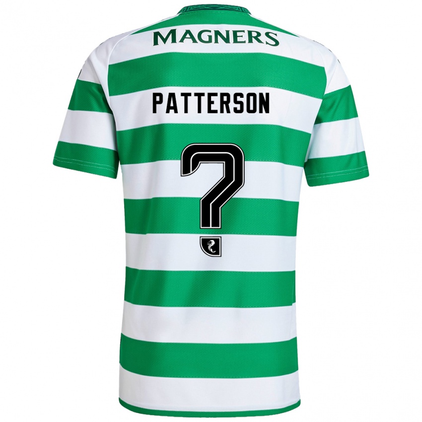 Uomo Maglia Cameron Patterson #0 Verde Bianco Kit Gara Home 2024/25 Maglietta