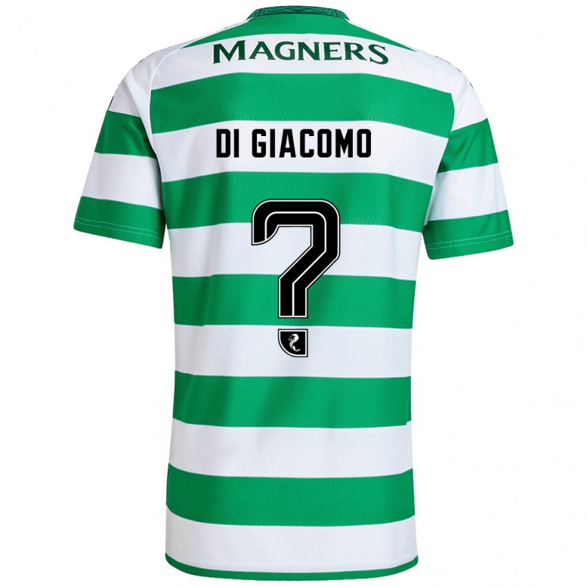 Uomo Maglia Rocco Di Giacomo #0 Verde Bianco Kit Gara Home 2024/25 Maglietta