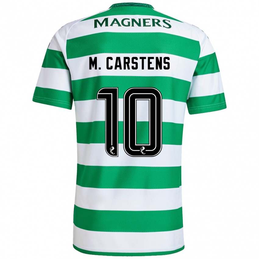 Uomo Maglia Mathilde Carstens #10 Verde Bianco Kit Gara Home 2024/25 Maglietta