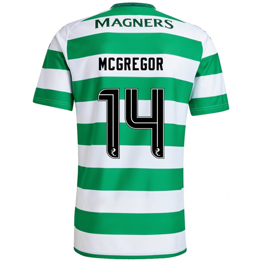 Uomo Maglia Shannon Mcgregor #14 Verde Bianco Kit Gara Home 2024/25 Maglietta