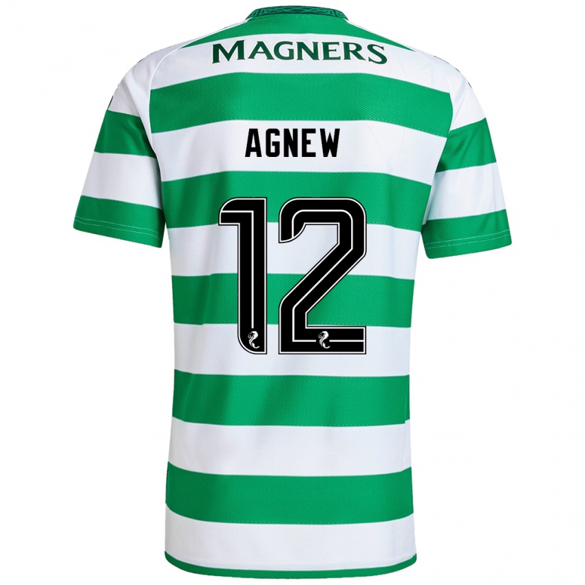 Uomo Maglia Murphy Agnew #12 Verde Bianco Kit Gara Home 2024/25 Maglietta