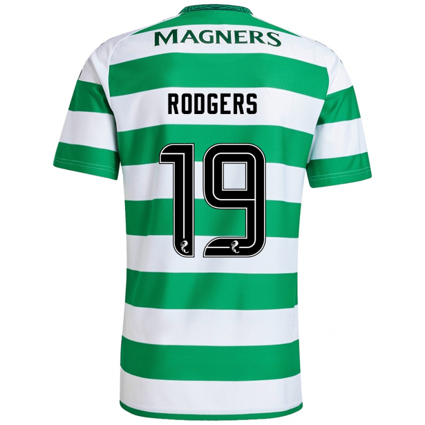 Uomo Maglia Lisa Rodgers #19 Verde Bianco Kit Gara Home 2024/25 Maglietta