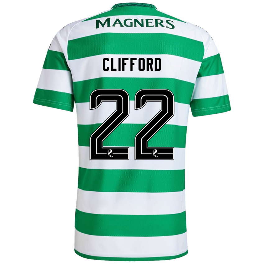 Uomo Maglia Lucy Ashworth-Clifford #22 Verde Bianco Kit Gara Home 2024/25 Maglietta