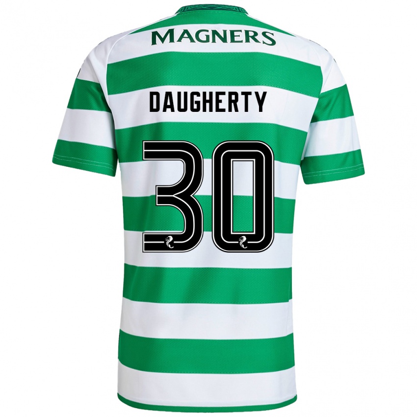 Uomo Maglia Kelsey Daugherty #30 Verde Bianco Kit Gara Home 2024/25 Maglietta