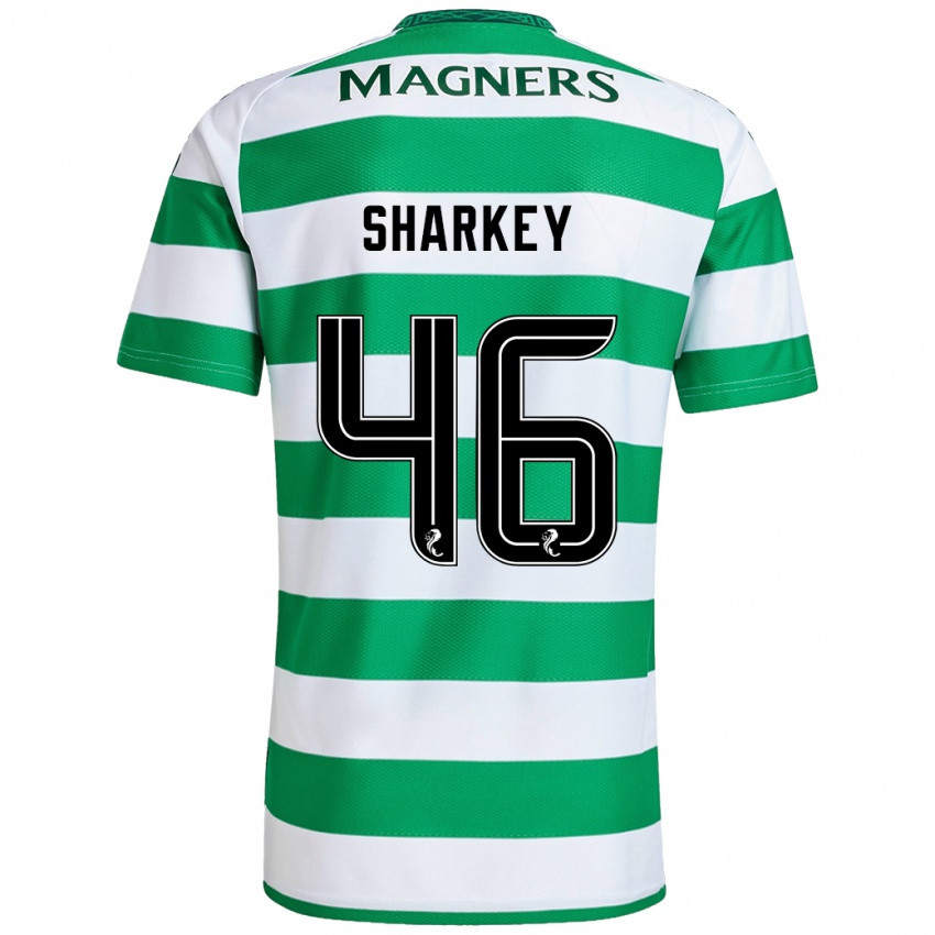 Uomo Maglia Amy Sharkey #46 Verde Bianco Kit Gara Home 2024/25 Maglietta